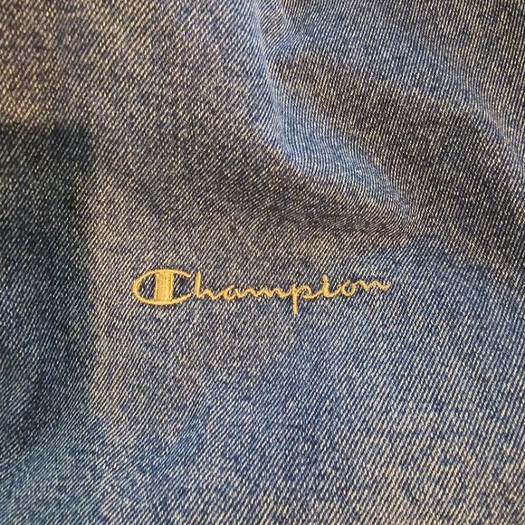Vintage Champion 90s denim varsity bomber jacket - M - Picture 5 of 12